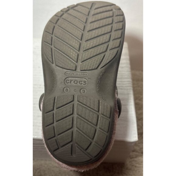 Crocs Classic Lined Clog With Pink Fleece Lining Little Kids Size C 8-9 - Picture 7 of 9